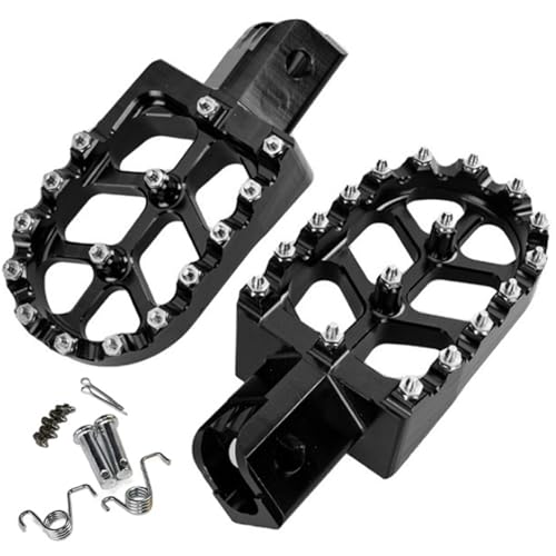 Repose-pieds moto en alu noir pour motocross tout-terrain