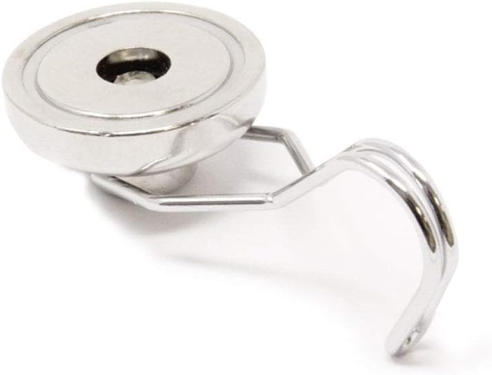 first4magnets? N42 Neodymium Pot Magnet with Swivel Hook - 1-3/8 in. Dia - 69.89lbs Pull (Pack of 10)