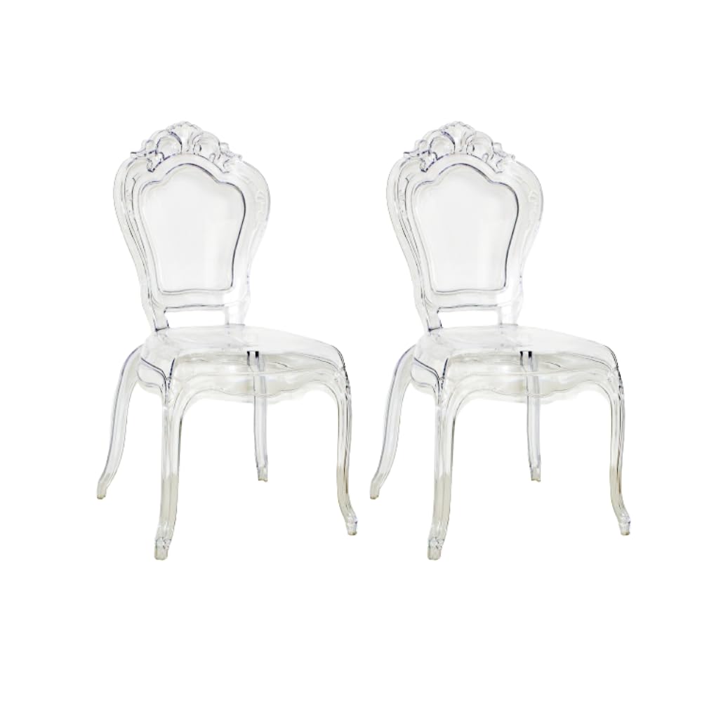 2 Sillas Comedor Boda Nouveau Policarbonato, Transparentes o Color (Traslúcida)