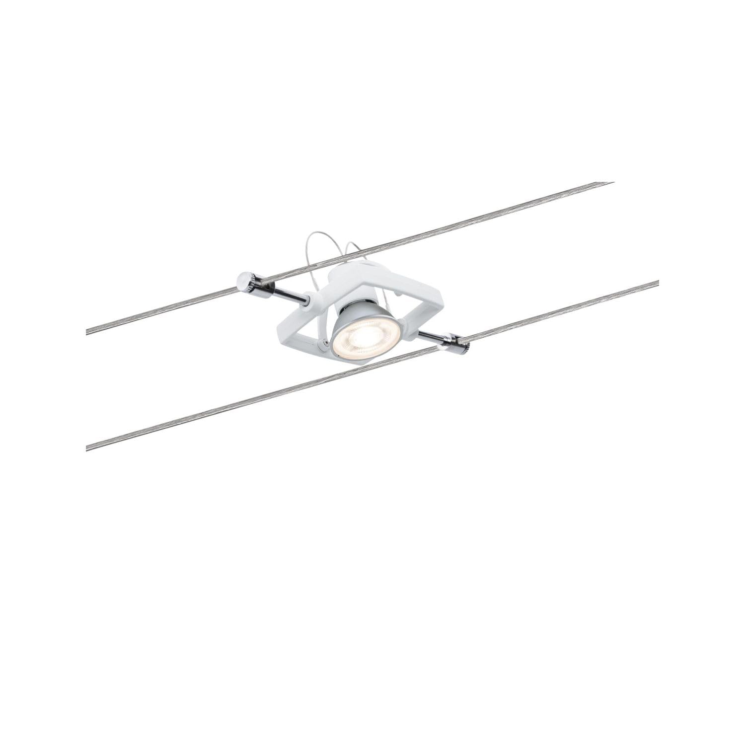 Paulmann 94148 Système de câbles Spot Mac II, max. 1x10W, GU5,3 Blanc, 12V, Métal/Plastique