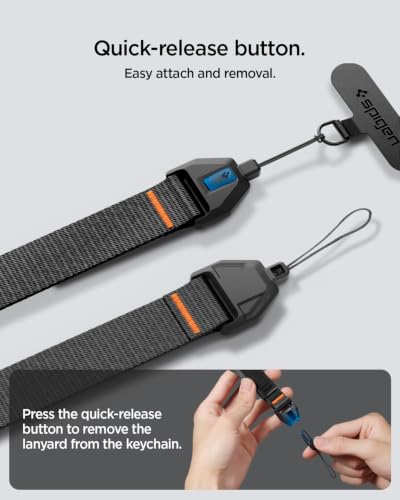 Image of Spigen Adjustable Phone Wrist Strap with Lanyard and Tether Tab (Universal)