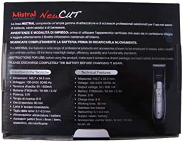 MISTRAL CUT MOVE.006 product box with technical specifications