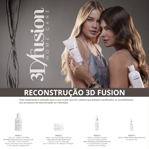 London Cosméticos - Kit 3D Fusion Day By Day Shampoo + Condicionador + Multifuncional + Sérum | Lond