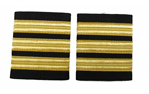 Uniform Store London Epaulette Pilot Captain First officer 3 X1/2 gold R140