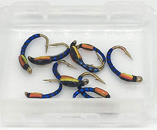 Boutons époxy UV holographique Noir/Blu Starburst Buzzers pour pêche à la mouche Paquet de 8 tailles 10 # 30 Cover