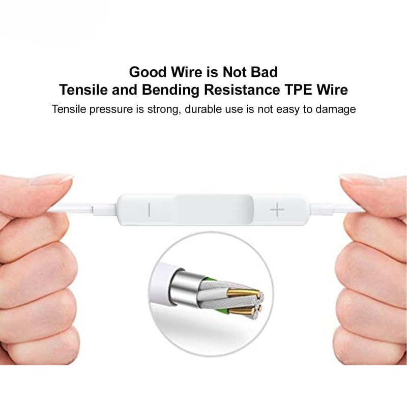 Image of Type C Earphones Compatible with iPhone 16 /16 Plus /16 Pro /16 Pro Max, 15 /15 Plus /15 Pro Max, & Android, Wired Headphones with Mic, Stereo Sound 17 Series, HiFi Stereo Sound