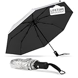 Winkabiu UPF 50+ Sun Umbrella 41 Inch, Automatic Open & Close Windproof Travel Umbrella...