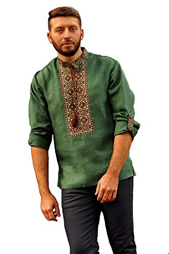 Vyshyvanka for Men. Ukrainian Embroidered Men's Shirt. Model M07/1-236