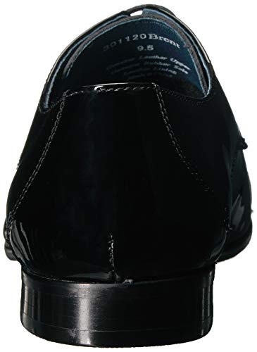 Rush by Gordon Rush Brent Oxford masculino, Preto patente, rubi, preto/vermelho/branco, 12