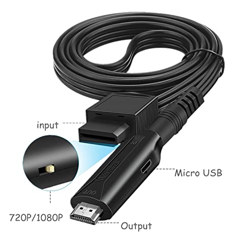 Wii to HDMI Adapter, Wii to Hdmi 1080P/720P Full HD Converter, Wii HDMI Adapter for Nintendo Wii, TV Monitor Projector TV - imagen 6