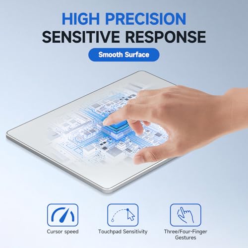 Image of Wired Trackpad for Windows 10 /11，High-Precision Multi-Touch Portable Trackpad Mouse with Multi-Gesture，Ultra Slim Aluminum USB Wired Touchpad Mouse, Compatible with PC Laptop Computer (White)