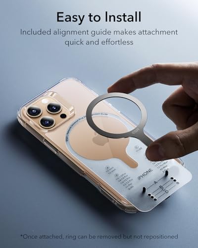 ESR for MagSafe Sticker 360, MagSafe Ring Magnet (HaloLock), 2 Pack Magnetic Ring, Universal Magnetic Wireless Charger Conversion Kit for iPhone 15/14/13/12/11, Galaxy S23/S22/S21 and More - Image 8