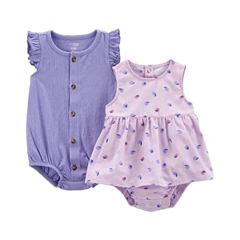 Simple Joys Baby Girls' Sleeveless Rompers Cover