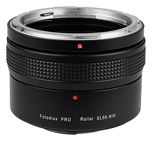 Image of Fotodiox Pro Lens Mount Adapter with Built-in Focusing Helicoid, Rolleiflex SL66 Lens to Nikon DSLR Cameras