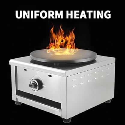 KJHYYPP Gas-Pfannkuchenmaschine, 40 cm, LPG-Gas-Crepe-Maker-Maschine, Grillplatte-Maker-Maschine mit Niederdruckventil – Bild 7