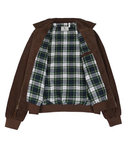 ZENTHACE Men's Corduroy Jacket with Full Flannel Lined,Zip Up Casual Vintage Outerwear Coat,100% Cotton3