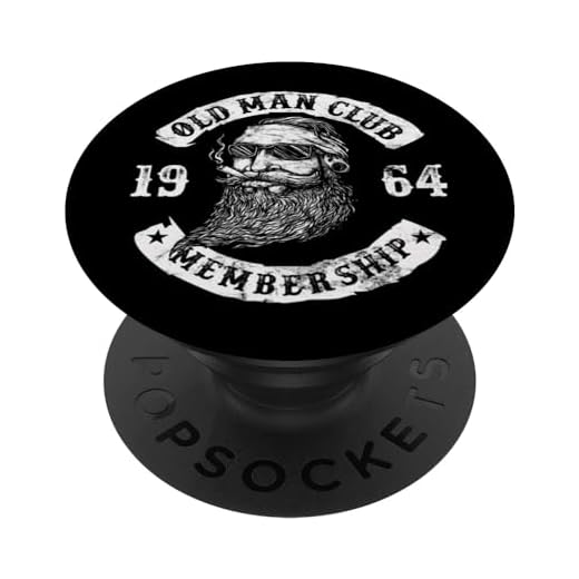 Cumpleaños 1964 Hombre Mujer Original Old Man Club Member PopSockets PopGrip Intercambiable