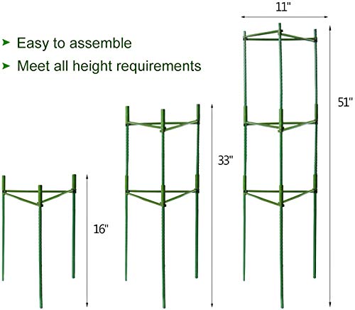 Ipsxp Vegetable Trellis, Garden Plant Support Stakes For Climbing Plants, Vegetables, Flowers, Fruits, Vine, 3 Garden Trellis With 40 Adjustable Cable Tie #TOP2