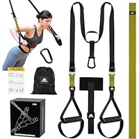 Flintronic Schlingentrainer, Sling Trainer Set für EIN Ganzkörpertraining, Schlingentrainer für Zuhaus, Schwarz Grün