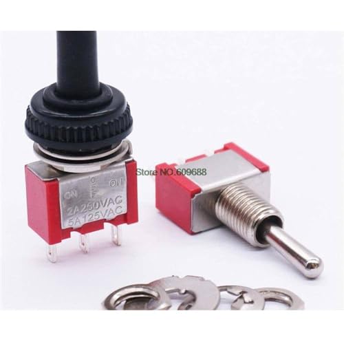 100PCS Rocker Electrical Switch Toggle Switch MTS-103 3 Pin 3 Positon with Cap