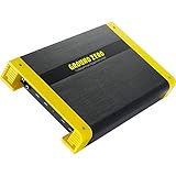 Amplificatore a 2 canali con circuito di classe A/B, dissipatore di calore integrato ed efficiente, amplificatore ad alte prestazioni a 2 canali, tecnologia Class AB, morbido attivo variabile e Bass Boost; alimentatore stabilizzato; collegamenti nascosti; dissipatore di calore massiccio con scritta Ground Zero (lingua italiana non garantita); telecomando di livello in dotazione; con 2 pannelli laterali aggiuntivi in giallo GZ