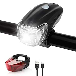 Opard Fietsverlichtingsset, fietslamp, voorlicht, fietsverlichting, led, USB-oplaadbaar, StVZO-goedkeuring, waterdicht…