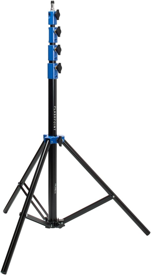 Flashpoint Pro Heavy-Duty Air-Cushioned Light Stand (Blue, 9.5')