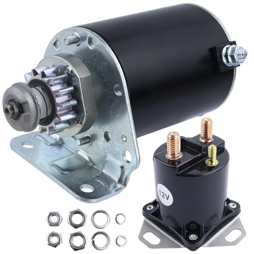 Ezamintaly Starter Motor & Solenoid Relay for Cub Cadet Zero Turn Z-Force 42 2004, 593934 693551 LG693551 BS693551 SE501848 030221 -  EZ-11-113