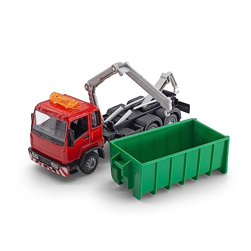 Bburago Die-Cast MUNICIPLE LORRY With Working HOOK LIFT AND CRANE Collectible Model Toy, 1:50 Scale, Assorted Colours - Image 2
