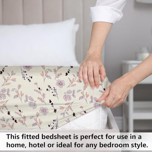 Image of SANMARINO Premium Cloud Cotton 360 Fitted King Bedsheet with 2 Pillow Covers | 300 TC Soft Fabric | Deep Pocket Elasticated Bed Sheet (78 x 72 + 10 Inches) (Vintage Mauve)