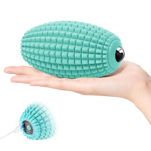 YIXIUTEN Vibrating Massage Ball for Muscle Recovery, Silicone Myofascial Massage Ball, Plantar Fasciitis Relief,Hip & Psoas Release, Deep Tissue & Trigger Point Roller for Neck, Back, Foot (Blue)