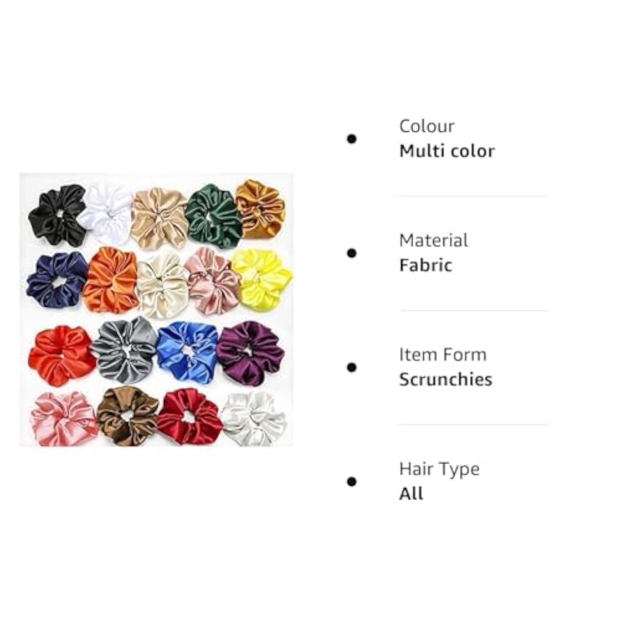 12 Pcs Colorful Scrunchies Hair Ties for Girls