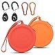 FIDWALL Leckerli-Tasche aus Silikon,2 Stück,Futtertasche für Hundetraining,Hundezubehör,Taschengröße,leicht zu reinigen,geruchlos,Reißverschluss-Design,tragbare Leckerli-Tasche für Hunde (Orange&Rot)
