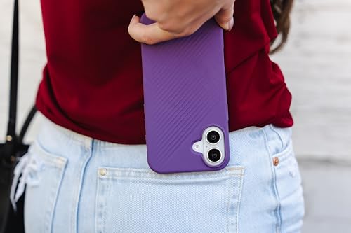 Coque iPhone 16 MagSafe ZAGG en graphène violet raisin antichoc