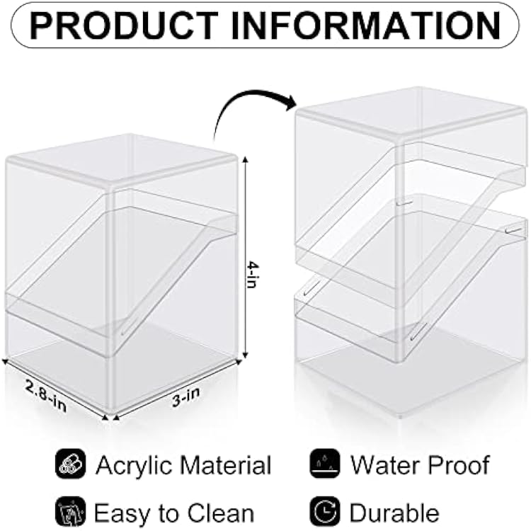 Mlikero 6 Clear Acrylic Box and 600 White Sleeves