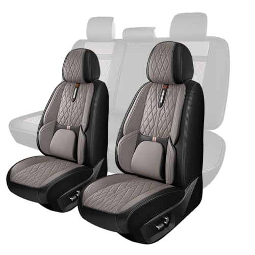 Wertigen car seat Covers for Honda Civic Si 2dr Coupe 2012-2015,2 Front seat Covers,Protecting car interiors,Fixed Lumbar Pillow,Waterproof Faux Leather,360° Coverage