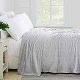 Southshore Fine Living, Inc. Oversized Blankets Full Size, Microfleece Blanket Queen, Soft Throws for Couch, Bed Throws, 98' x 98', Grey Fleece Blanket Queen Size