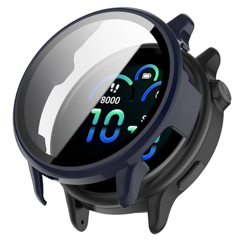SHEAWA for Garmin�K�[�~�� Vivoactive 6 �P�[�X �J�o�[ PC+�����K���X�t�B���� �S�ʕی� 9H�d�x ��̌^�ی�P�[�X �ی�J�o�[ �ϏՌ� �A�N�Z�T���[ (�~�b�h�i�C�g�u���[)