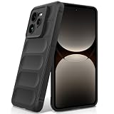 BonYonka Cover per Realme GT 7 Pro 5G, Custodia in Silicone Morbido TPU, Custodia Antiurto con Strato Interno in Fibra e Protezione della Fotocamera, Nero