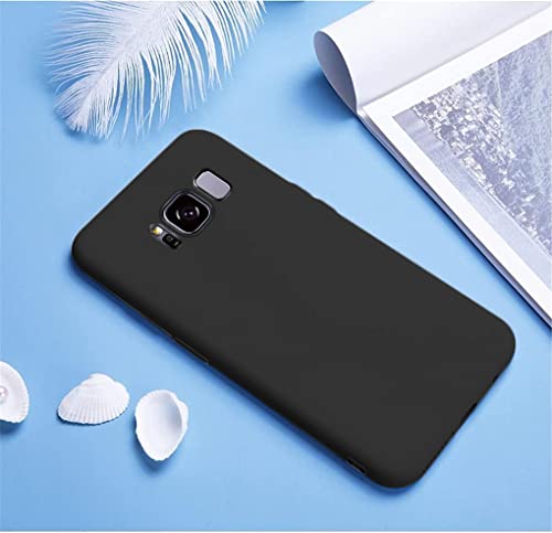 Image of DIZORO Liquid Silicone Soft Back Cover Case for Samsung Galaxy S8 | Compatible for Samsung Galaxy S8 Back Cover Case - (Black)