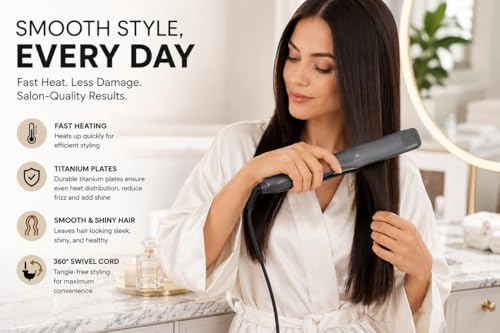 Image of Professional salon hair straightener for women 5 temp hair straighteneing hair styler Straightening