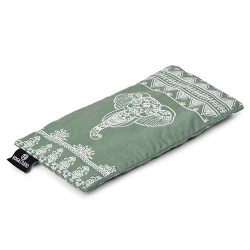 Yogastudio ekologisk aztek elefantögonkudde – 23 cm x 12/13 cm, ekologisk lavendel och linfrödoftande yogakudde för trötta ögon och huvudvärk...