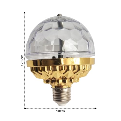 Lâmpada Bola Mágica Giratória Led Cristal Globo Bola Maluca Magic Ball Festa Colorida Palco Dança Ro