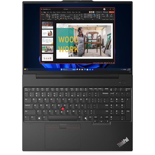 Image of Lenovo Thinkpad E16 Gen 2 Business Laptop 16.0 inch IPS WUXGA Display (AMD Ryzen 5 7535U, 16GB DDR5, 512GB PCIe SSD, Backlit KYB, Fingerprint, WiFi 6E, BT 5.3, Win 10 Home) w /DKZ Hub USB Port Expander