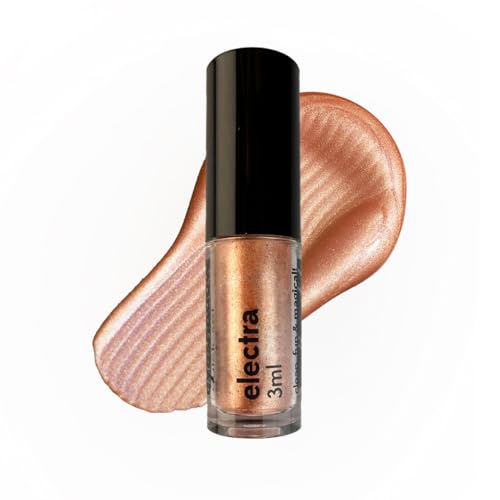 Image of Ruby's Organics Mini Metallic Liquid Eyeshadow for Women- Eye Makeup, Smooth Glide Insta Dry Formula, Smudge proof, Waterproof, Long Lasting and Highly Pigmented, Paraben Free, Vegan - Electra, 3ml