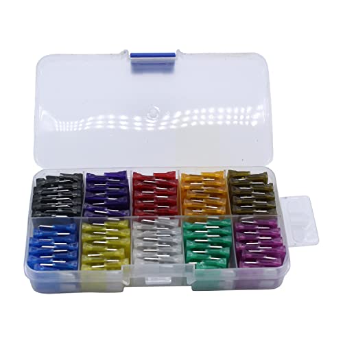 100pcs/set Car Auto Standard Blade Fuse 32V Rated voltage Assorted 2 3 5 7.5 10 15 20 25 30 35 Amp with Storage Box