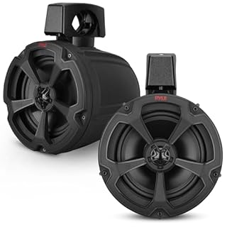 Pyle 6.5” Bluetooth Speakers, 1200W Amplified Speaker System with 2-Way Full Range Stereo, Marine Grade Water-Resistant Audio for ATV, UTV, Jeep, Off-Road Adventures & Boat Audio Setup