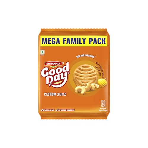 Good Day Britannia Cashew Cookies, 905 g , 10N*82.7= 827 g (Weight May Varie)