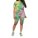 KINIKO Green outfits for women Summer Sweatsuits Jogging Sets XL
