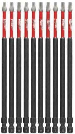 For Milwaukee 48-32-4246 Shockwave 6" Impact Torx T25 Power Bits (10 Pk)